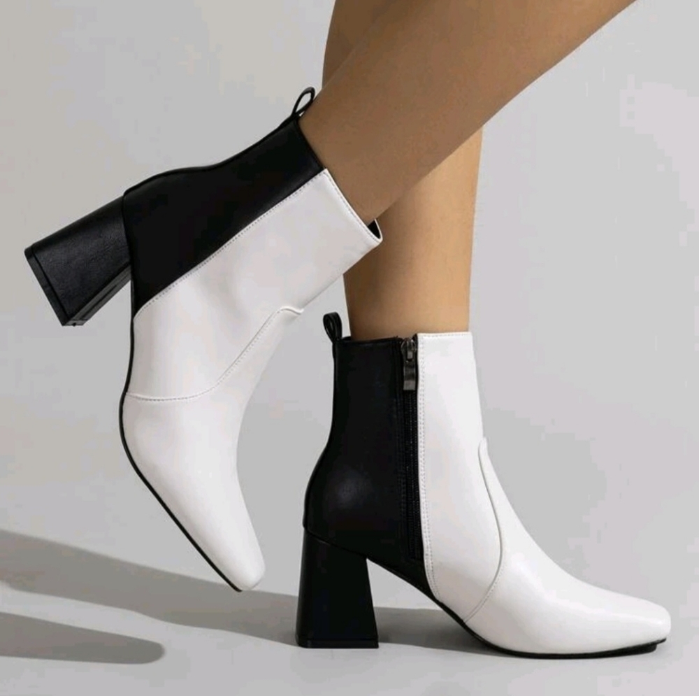 Color block booties